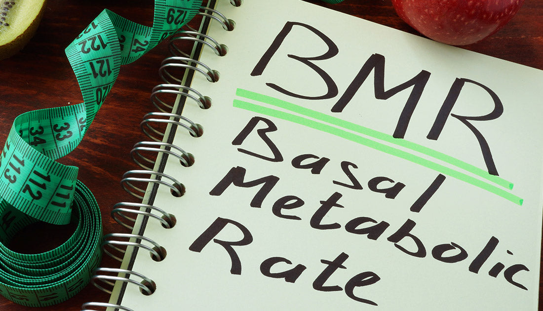 Royalty-free stock photo ID: 411310045  BMR Basal metabolic rate written on a notepad sheet.