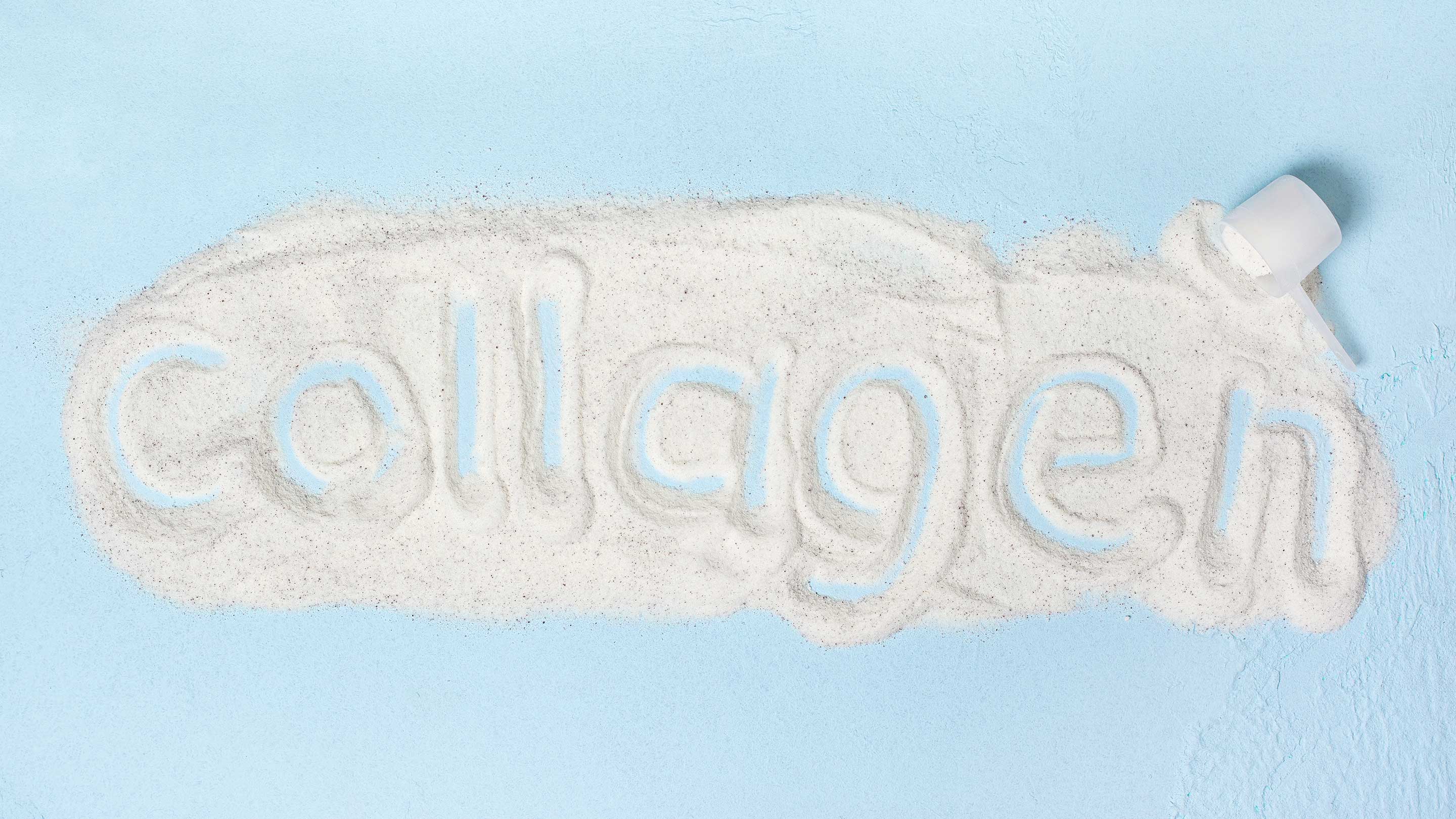 collagen powder spread out to read collagen