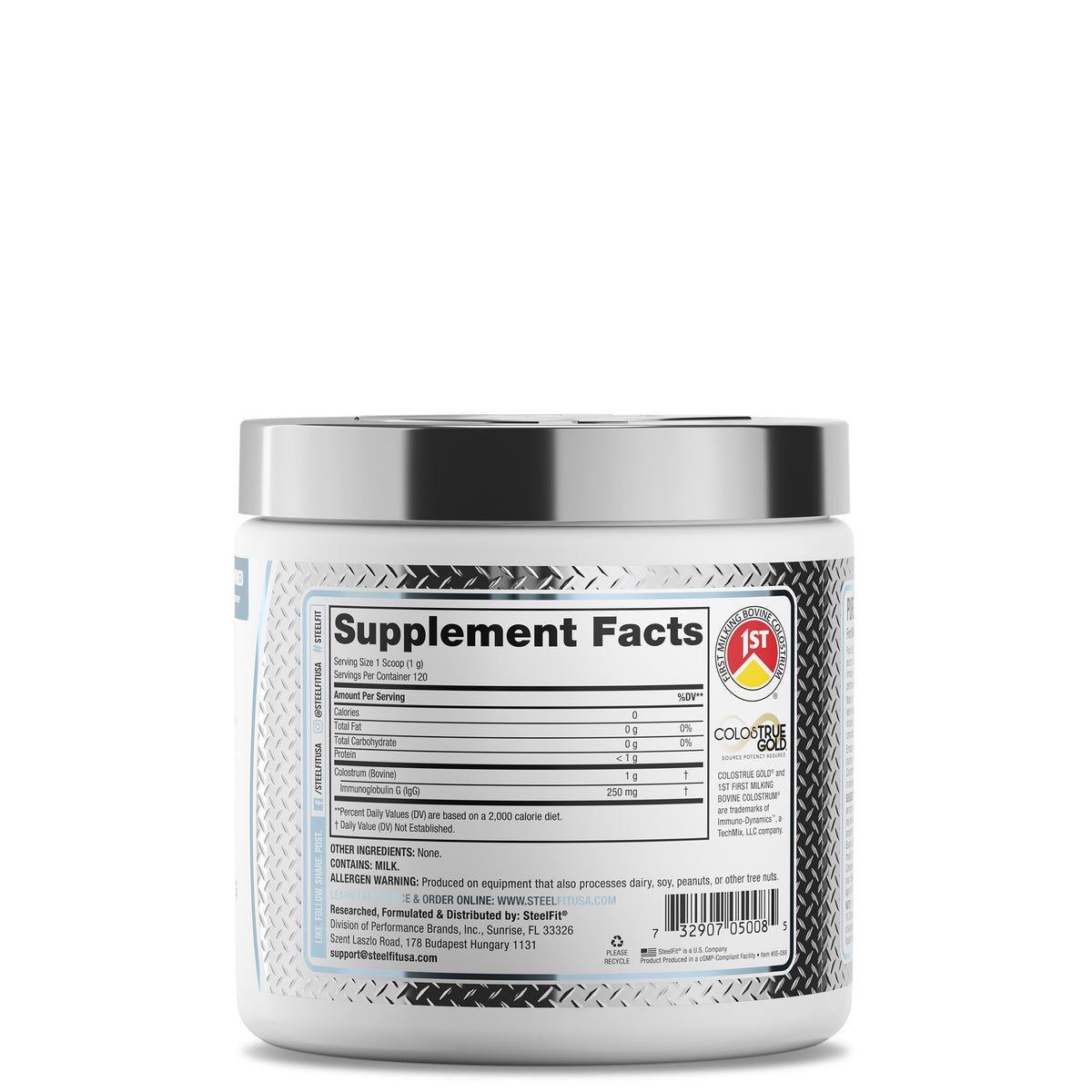 TBR Labs Bovine Colostrum Powder - First Milking, USA Source, 200g (132 Servings), For Immune & Digestive Support