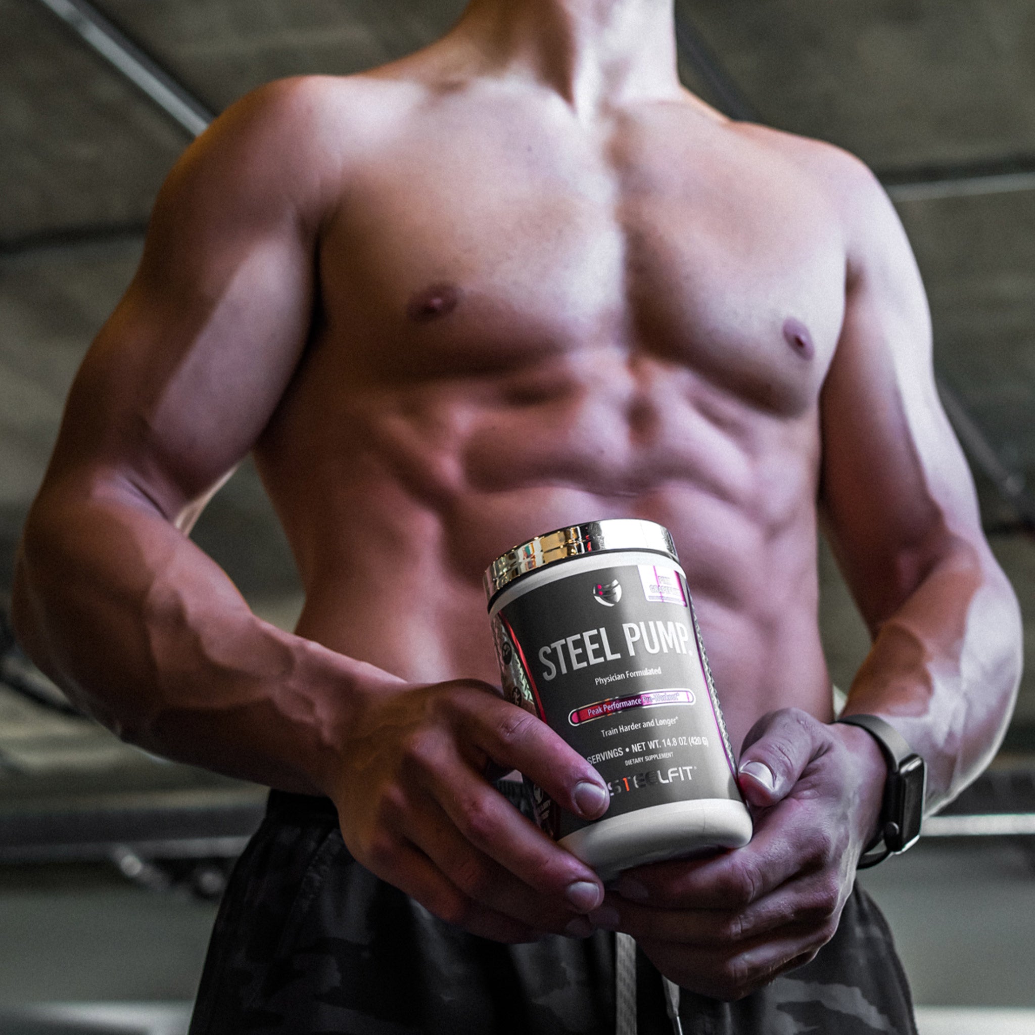 Steel Pump with in shape man