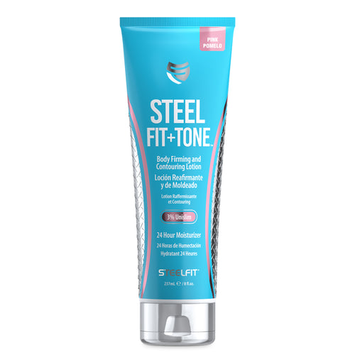 Steel Fit + Tone Starter Bundle featuring a blue and white tube of cream, perfect for enhancing beauty and fitness routines.