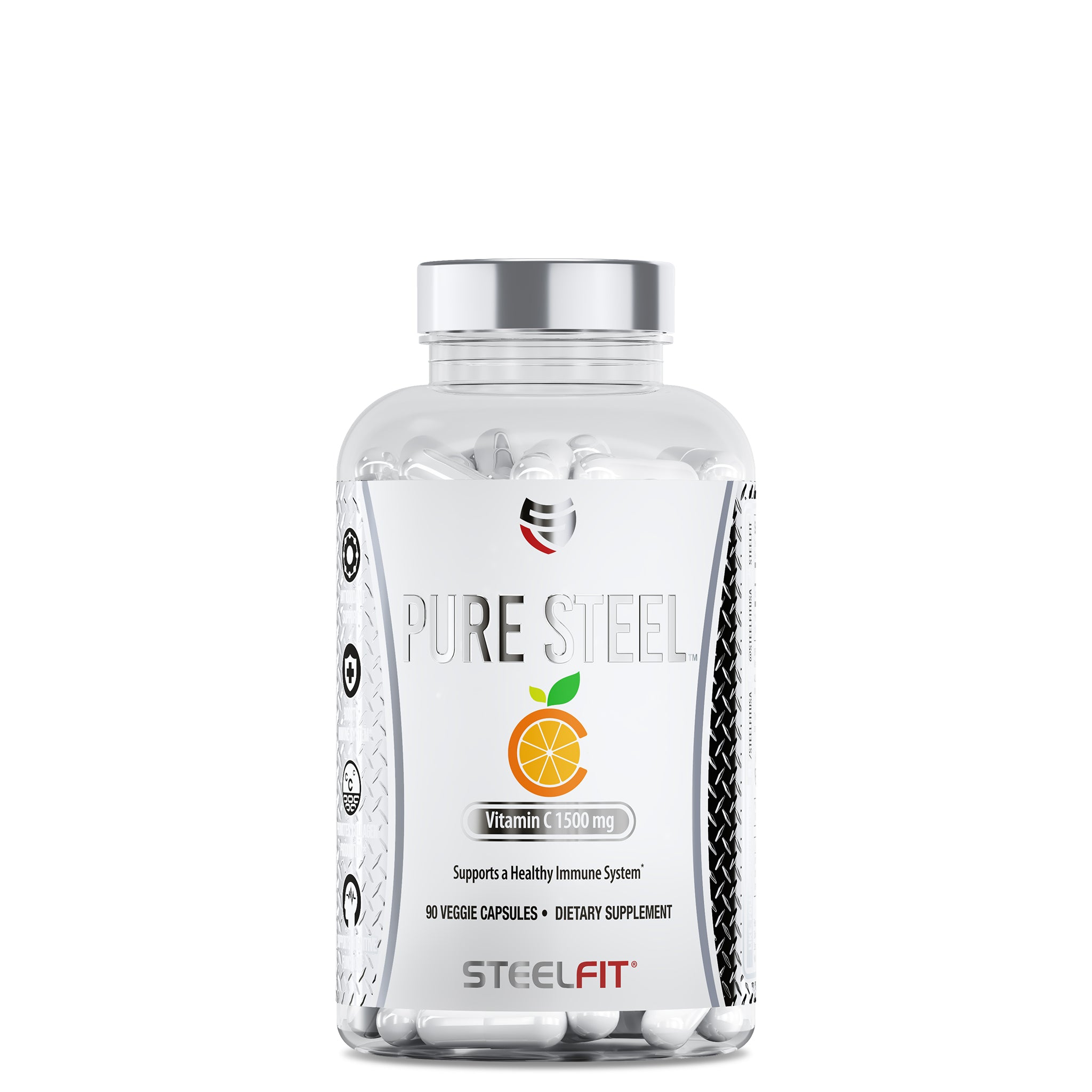 pure steel vitamin c vegan for healthy immune system and antioxidant support